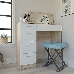 Τουαλέτα Tab Σονομα-Λευκό 90x42x82-110cm GR-DRESSTAB