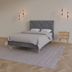 Κρεβάτι Fortuna Γκρι 140x200cm GR-FORT14-M14