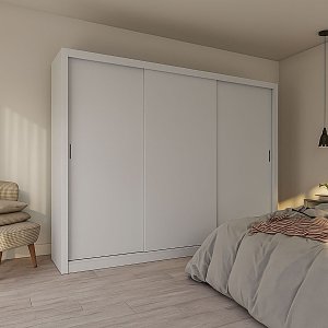 Ντουλάπα Grandio Λευκή 250x60x215cm GR-GRAND-1