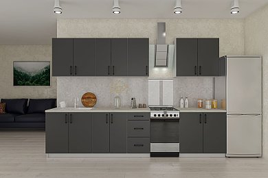 Κουζίνα Liana 8 Τεμαχίων Ανθρακί GR-LIANA260