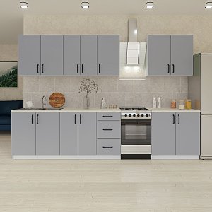 Κουζίνα Liana 8 Τεμαχίων Γκρι GR-LIANA260G