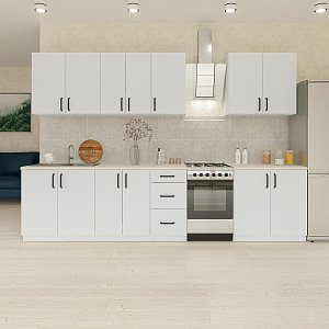 Κουζίνα Liana 8 Τεμαχίων Λευκή GR-LIANA260W