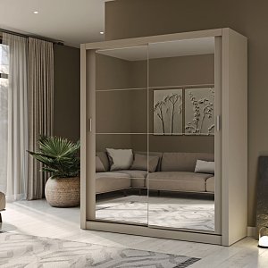 Ντουλάπα Reflex Cashmere με καθρέφτη 180x60x215cm GR-REFLMIR-4