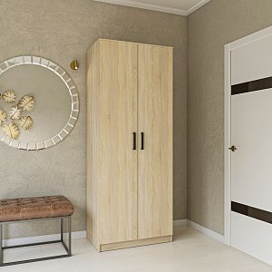 Ντουλάπα Δίφυλλη Simple Σονόμα 80x52x205cm GR-SIM2D