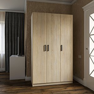 Ντουλάπα Τρίφυλλη Simple Σονόμα 120x52x205cm GR-SIM3D