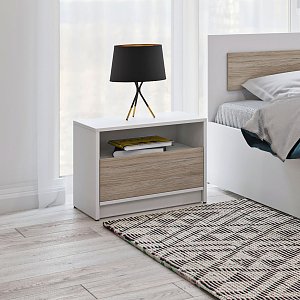 Κομοδίνο Viva Λευκό-Σονόμα 50x36x41cm GR-VIVABEDSIDE-1