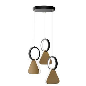 Φωτιστικό Κρεμαστό Symmetric 1F Led 45W Χρυσό-Μαύρο Φ25x120cm HU-HJ2181-1F