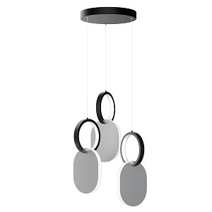 Φωτιστικό Κρεμαστό Symmetric 1G Led 45W Νίκελ Ματ Φ25x120cm HU-HJ2181-1G