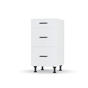 Modest Κάτω Ντουλάπι Συρταριέρα Λευκή 40x48x82cm LD1240M02