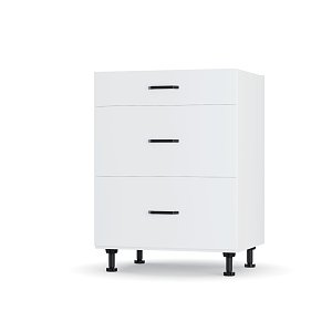 Modest Κάτω Ντουλάπι Συρταριέρα Λευκή 60x48x82cm LD1260M02
