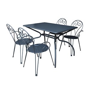 Τραπεζαρία Κήπου Σετ 5τμχ LOUISA 5399 G + DAHLIA 5406 G  200-70-001