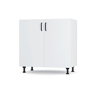 Modest Κάτω Ντουλάπι Νεροχύτη Λευκό 80x48x82cm LS8082M02