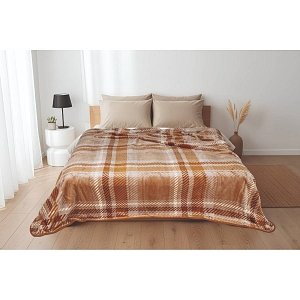 Κουβέρτα Marley Καρό 150x220cm Μπεζ