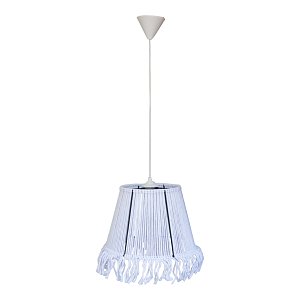 Φωτιστικό Κρεμαστό Μονόφωτο Λευκό Ε27 Φ30x85cm MEC-201752F1