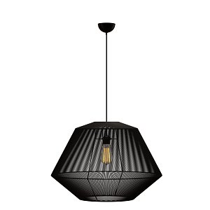 Κρεμαστό Μονόφωτο Φωτιστικό Μάυρο 804 Ε27 Φ60x120cm MEC-80460BLACK
