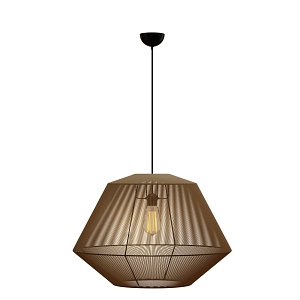Κρεμαστό Μονόφωτο Φωτιστικό Καφέ 804 Ε27 Φ60x120cm MEC-80460BROWN