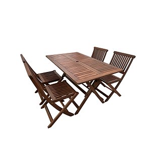 Τραπεζαρία Κήπου Meranti 5 τμχ 5288 G + 5289 G 200-48-012