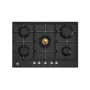 BERTAZZONI P75 5C HER NE GN Εστία Φυσικού Αερίου Μαύρο