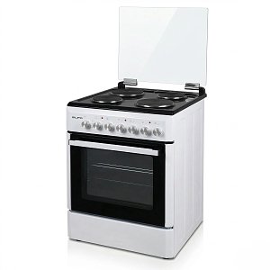SILIFO SF6152 Ηλεκτρική Κουζίνα 60cm με Εμαγιέ Εστίες Λευκό Μαύρο (4 Έτη Εγγύηση)