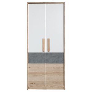 Ντουλάπα Aygo Σονόμα-Λευκό 83.1x53.5x192cm. SO-AYGO2D