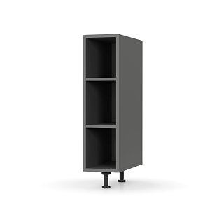 Charlotte κάτω ντουλάπι με ράφια 20x46.5x82εκ Γραφίτη SO-CD20GR