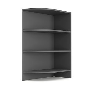 Charlotte Γωνιακό κάτω ντουλάπι με ράφια 56.5x28.5x82cm Γραφίτη SO-CD30K3GR
