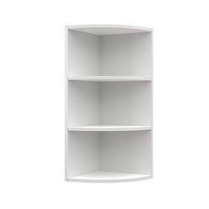 Charlotte Γωνιακό πάνω ντουλάπι με ράφια 28,5x28,5x71,8εκ Λευκό SO-CV30K3