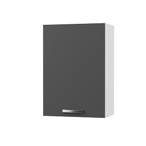 CHARLOTΤE Πάνω Ντουλάπι 50x30.5x71.8εκ με μεταλλικά χερούλια Γραφίτης SO-CV50GR