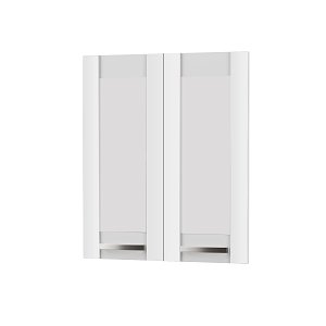 Άνω Πορτάκια-Τζάμι Charlotte Λευκό 60x71.8x1.6cm SO-CV60G-1
