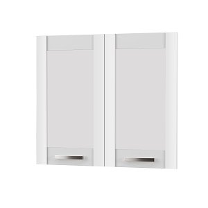 Άνω Πορτάκια-Τζάμι Charlotte Λευκό 80x71.8x1.6cm SO-CV80G-1