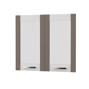 Άνω Πορτάκια-Τζάμι Charlotte Μόκα 80x71.8x1.6cm SO-CV80G-2