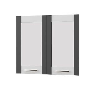 Άνω Πορτάκια-Τζάμι Charlotte Γραφίτη 80x71.8x1.6cm SO-CV80G-3