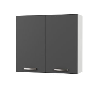 CHARLOTΤE Πάνω Ντουλάπι 80x30.5x71.8εκ με μεταλλικά χερούλια Γραφίτης SO-CV80GR