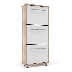 Παπουτσοθήκη Niag 5803D 58x26.5x132εκ Σονόμα-Λευκή SO-NI5803DWH