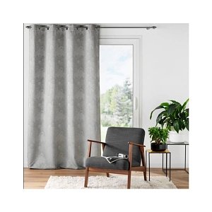 Κουρτίνα με Κρίκους Teora Γκρι 140x260