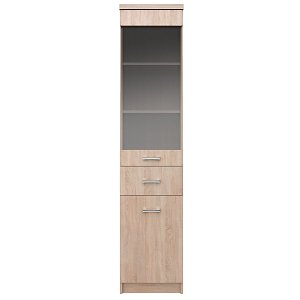 Βιτρίνα Μονόφυλλη Top Mix 1D1W1S 40x33x183εκ Σονόμα με συρτάρι TO-1D1W1S