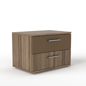Κομοδίνο Juliet Σκούρο Δρυς-Μπρονζέ 50x35x37εκ TO-2SJULIET