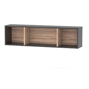 Κρεμαστό Ράφι Alex 124x25x32εκ Γραφίτης-Σονόμα TO-ALEX125