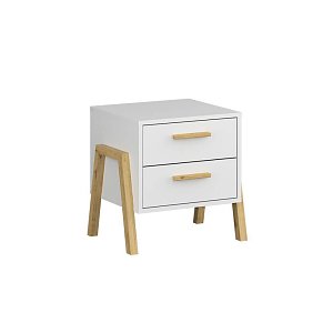 Κομοδίνο Belle Λευκό 50x41x49cm TO-BELLE2SWHITE