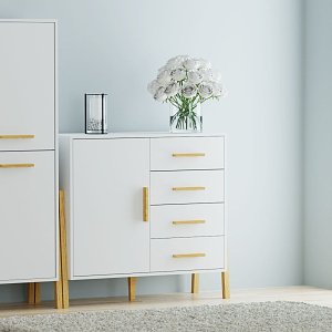 Μπουφές Belle Λευκό 102.5x41x91cm TO-BELLEKOM1D4SWHITE