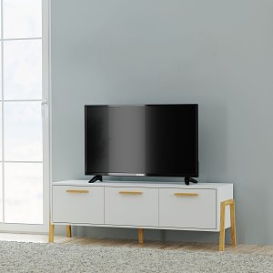Έπιπλο Τηλεόρασης Belle Λευκό 149.5x41x49cm TO-BELLETV3KWHITE