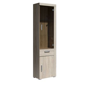 Βιτρίνα Μονόφυλλη Damis 50.5x35x203εκ Σονόμα MDF Διακόσμηση TO-DAM1D1W1S