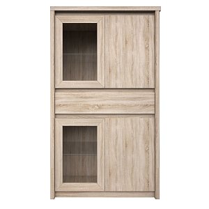 Βιτρίνα Norton Τετράφυλλη 87x40x153.5εκ με Συρτάρι Σονόμα Φυσικό TO-NORWIT2D2W1S