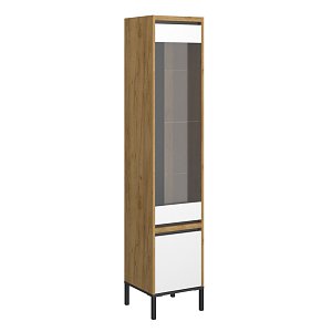 Βιτρίνα Palmor Χρυσό Δρυς-Λευκό 40x40x200cm TO-PALMOR1D1W