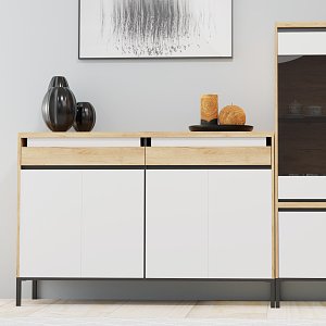 Μπουφές Palmor Χρυσό Δρυς-Λευκό 150x40x101cm TO-PALMOR4D2S