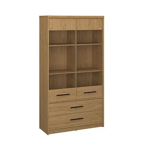 Βιτρίνα Pavi Βελανιδιά με 2 συρτάρια 84.3x33.8x156.4cm TO-PAVI2W2S
