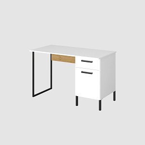 Γραφείο Santes WH Χρυσό Δρυς Λευκό 120x60x74εκ TO-SANT120WH