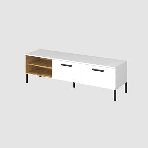Έπιπλο Τηλεόρασης Santes Χρυσό Δρυς-Λευκό 155x42x45.7cm TO-SANTTV2KWH