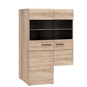 Κρεμαστή Βιτρίνα Δίφυλλη Solo αριστερή 2W 90x41x136 Sonoma Wenge TO-SOLOTV2WL