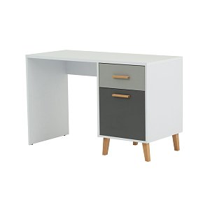 Γραφείο Timmy Λευκό-Γραφίτη-Γκρι 120x53.7x77cm TO-TIMMY1D1S120
